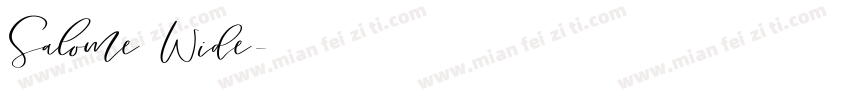 Salome Wide字体转换